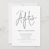 Minimalistisch script de dag na de bruiloftsbrunch kaart (Voorkant)