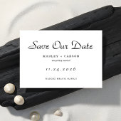 Minimalistisch Script Eenvoudige Schone Bruiloft Save The Date