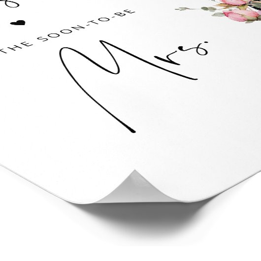 Minimalistisch script Eiffeltoren Hoeveel kussen Poster (Hoek)