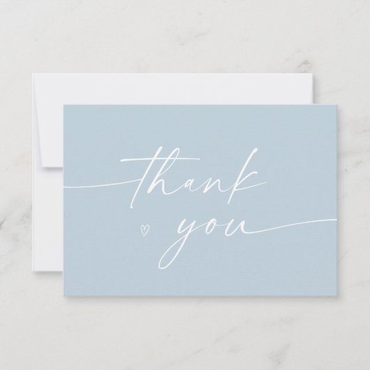 Minimalistisch script Elegant Bedankkaart (Voorkant)