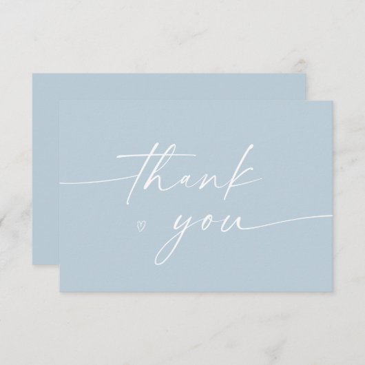 Minimalistisch script Elegant Bedankkaart (Voorkant / Achterkant)