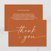 Minimalistisch script Elegant Bedankkaart (Voorkant / Achterkant)