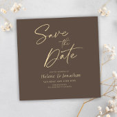 Minimalistisch script Elegant Wedding Save the Dat Kaart