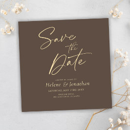 Minimalistisch script Elegant Wedding Save the Dat Kaart