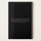 Minimalistisch script ellegant Black and White Wed Planner (Achterkant)