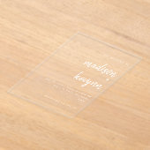 Minimalistisch script en chique | Bruiloft Acryl Uitnodigingen (Laagn)