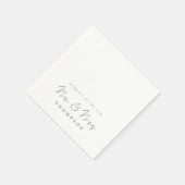 Minimalistisch script feliciteert Mr. Mrs Wedding Servet (Hoek)