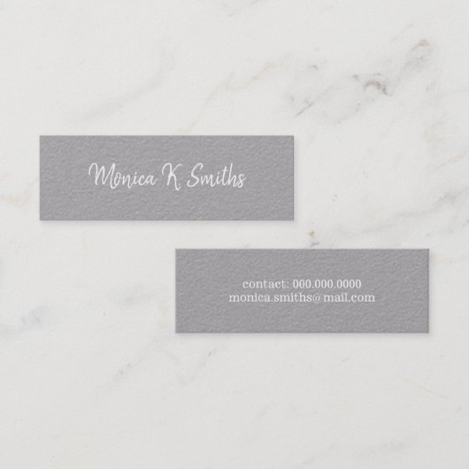 minimalistisch script-font-style elegant & modern  mini visitekaartje (Voorkant / Achterkant)