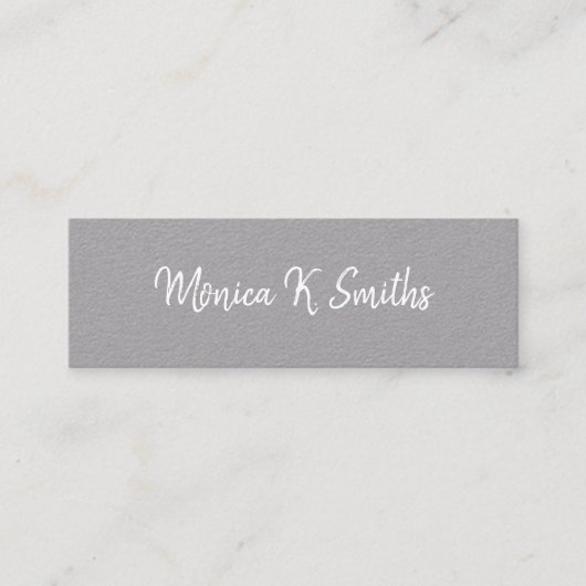 minimalistisch script-font-style elegant & modern  mini visitekaartje (Voorkant)