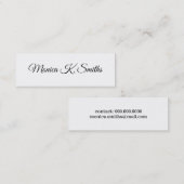 minimalistisch script-font-style elegant & modern mini visitekaartje (Voorkant / Achterkant)