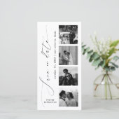 Minimalistisch Script Foto Bladwijzer Elegante bru Save The Date (Staand voorkant)