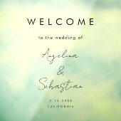 Minimalistisch Script Foto Bruiloft Welkomstbord Raamsticker (Vel 3)