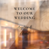 Minimalistisch Script Foto Bruiloft Welkomstbord Raamsticker (Vel 2)