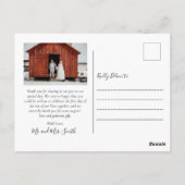 Minimalistisch script foto collage Weddenschap Bed Briefkaart (Achterkant)