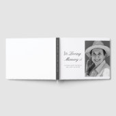 Minimalistisch script foto Memorial Funeral Gastenboek (Volledig)
