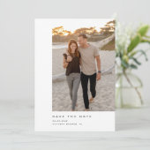 Minimalistisch script foto save the date (Staand voorkant)