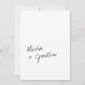 Minimalistisch script foto save the date (Achterkant)