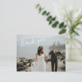 Minimalistisch script | Foto Simple Modern Harteli Briefkaart (Staand voorkant)