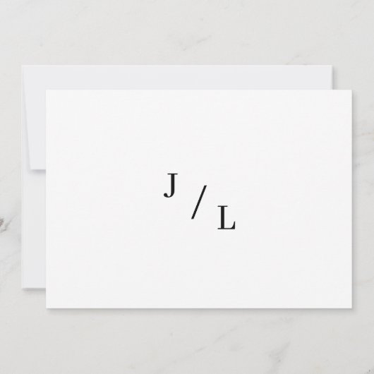 Minimalistisch Script Foto Trouw Elopement Aankondiging (Achterkant)