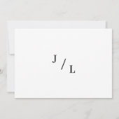 Minimalistisch script foto trouwen elopement aankondiging (Achterkant)