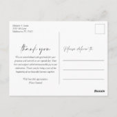 Minimalistisch script foto Weddenschap Bedankt Briefkaart (Achterkant)