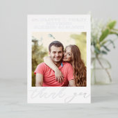 Minimalistisch script gepersonaliseerd trouwtrouwk folie feestdagenkaart (Staand Voorkant)