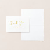 Minimalistisch script Gold Foil Mini Weddenschap H Folie Kaarten (Display)