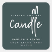 Minimalistisch script groen product label sticker (Voorkant)