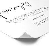 Minimalistisch script gunsten afdrukbare trouwteke poster (Hoek)