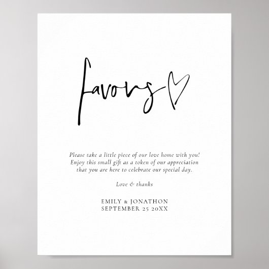 Minimalistisch script gunstige afdrukbare trouwkaa poster (Voorkant)
