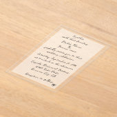 Minimalistisch Script Hand geschreven Typografie B Acryl Uitnodigingen (Laagn)