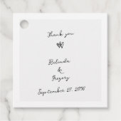 Minimalistisch Script Hand geschreven Typografie B Bedankjes Labels (Voorkant)