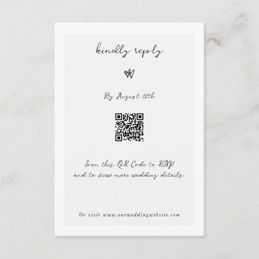 Minimalistisch Script Hand geschreven Typografie B Informatiekaartje (Voorkant)