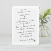 Minimalistisch Script Hand geschreven Typografie B Kaart (Staand voorkant)