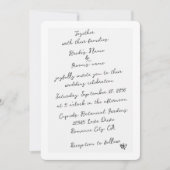 Minimalistisch Script Hand geschreven Typografie B Kaart (Voorkant)