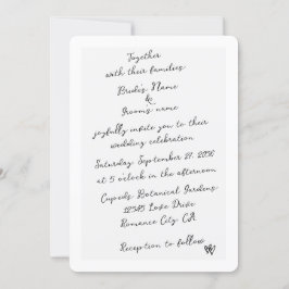 Minimalistisch Script Hand geschreven Typografie B Kaart