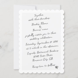 Minimalistisch Script Hand geschreven Typografie B Kaart