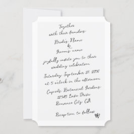 Minimalistisch Script Hand geschreven Typografie B Kaart