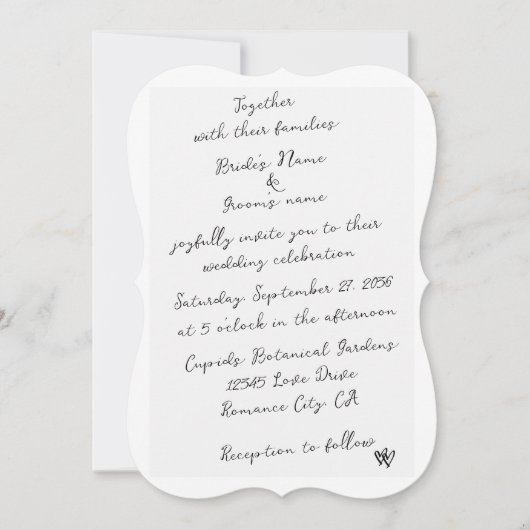 Minimalistisch Script Hand geschreven Typografie B Kaart (Voorkant)