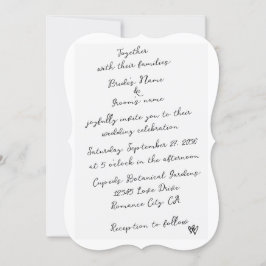 Minimalistisch Script Hand geschreven Typografie B Kaart