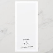 Minimalistisch Script Hand geschreven Typografie B Menu (Achterkant)