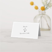 Minimalistisch Script Hand geschreven Typografie B Plaatskaartje (Achterkant)