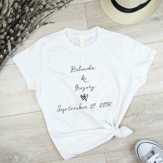 Minimalistisch Script Hand geschreven Typografie B T-shirt
