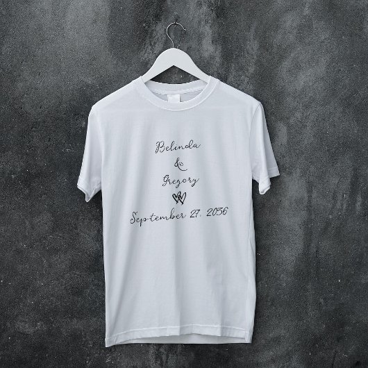Minimalistisch Script Hand geschreven Typografie B T-shirt