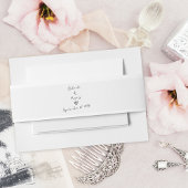 Minimalistisch Script Hand geschreven Typografie B Uitnodigingen Wikkel