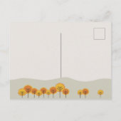 Minimalistisch script Happy Thanksgiving Herfst Tr Briefkaart (Achterkant)