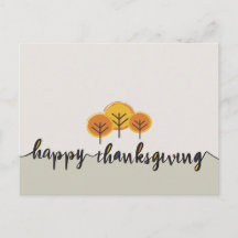 Minimalistisch script Happy Thanksgiving Herfst Tr