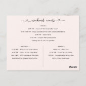 Minimalistisch Script Heart Bachelorette Weekend Briefkaart (Achterkant)