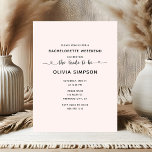 Minimalistisch Script Heart Bachelorette Weekend Briefkaart<br><div class="desc">Begin aan een weekend vol plezier en festiviteiten! Onze minimalistische vrijgezellenweekend uitnodiging zet de toon met strak modern sans serif lettertype,  terwijl de zin 'The Bride-To-Be' voegt een vleugje grillen met schattig script versierd met swashes en harten. Maak je klaar voor onvergetelijke herinneringen!</div>