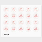 Minimalistisch Script Herfst Bruidsfeest Dank Je Ronde Sticker (Vel)